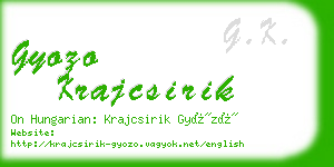 gyozo krajcsirik business card